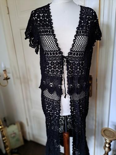 Spitzen mantel netz kleid - ,