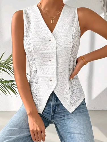 Damen basic spitzenweste - damen,