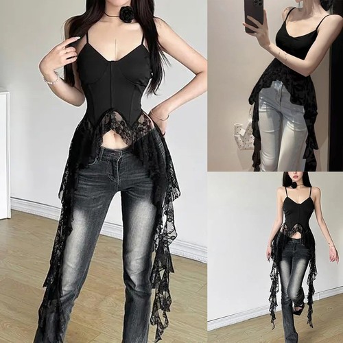 Damen polyester rüschen weste - damen,