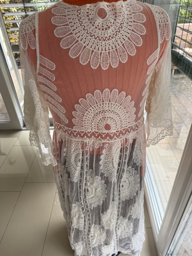 Boho midi spitzenweste - boho,