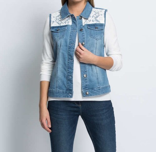 Weste blau damen jeansweste - blau, 34