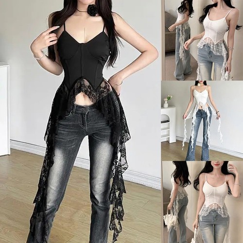 Damen polyester rüschen weste - rüschen,